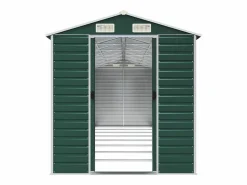 Garden Furniture Tampa Cobertizo de jardín acero galvanizado 191x725x198 cm Verde New