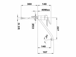 Tango Plus grifo mezclador para fregadero acabado acero inoxidable^Essebagno New