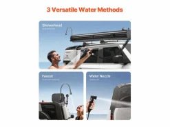 Tanque de Agua de Techo SucceBuy de 26.5L, Tanque de Aluminio de Alta Capacidad con Puerto de Presurización, 2 Paneles Antisalpicaduras y Ranura en T Negro Online