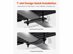 Tanque de Agua SucceBuy para Barras de Techo de 30L, Tanque Multi-Distribuidor de Aluminio con Antisalpicaduras, Ranura en T^ Outlet