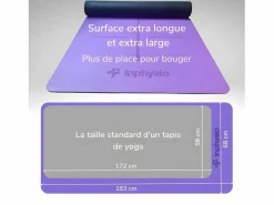 Tapete de yoga antideslizante - 183 x 68 x 0.42 – AdhérenceMAX^Inphysio Sale