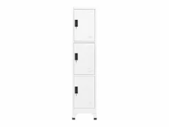 vidaxl Taquilla de acero 38x45x180 cm Blanco New