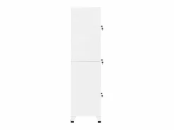 vidaxl Taquilla de acero 38x45x180 cm Blanco New