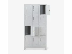 Armario Oficina|Taquilla de metal con 12 compartimentos para vestidor 90x45 H190 con cerradura Krakatoa Light