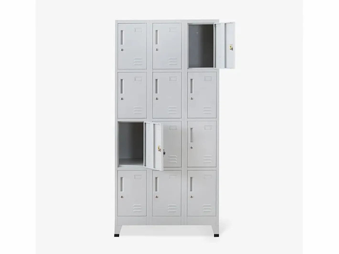 Armario Oficina|Taquilla de metal con 12 compartimentos para vestidor 90x45 H190 con cerradura Krakatoa Light