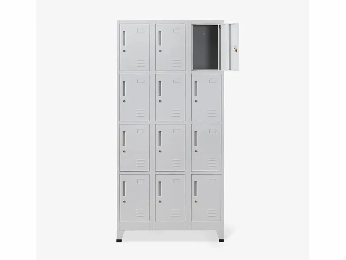 Armario Oficina|Taquilla de metal con 12 compartimentos para vestidor 90x45 H190 con cerradura Krakatoa Light