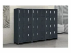 Taquillas con 12 compartimentos metálicos 90x45 H190 para vestuario con cerradura Krakatoa^ Clearance