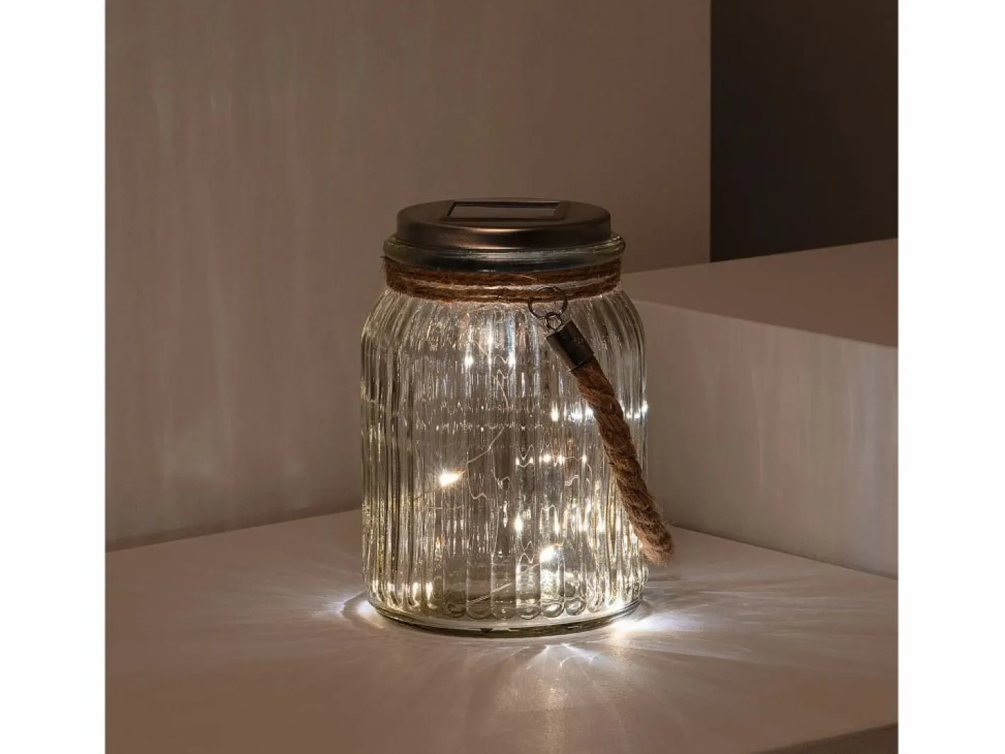 Tarro de Cristal LED Portátil Solar Winy 3000K Blanco Cálido^Ledkia Discount
