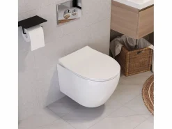 Rea Inodoro Suspendido|Taza De Inodoro Carlo Mini Flat White + Bidé Carlo Mini
