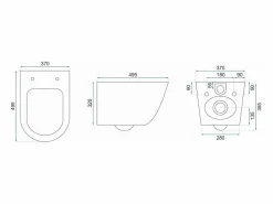 Taza De Inodoro Carlo Mini Rimless Duropla/Flat/Zm Gold^Rea New