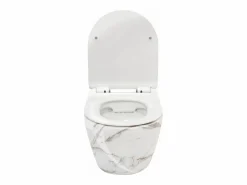 Rea Taza De Inodoro Wc Carlos Duroplast/Slim/Zm Lava Shiny Grey Gris Clearance