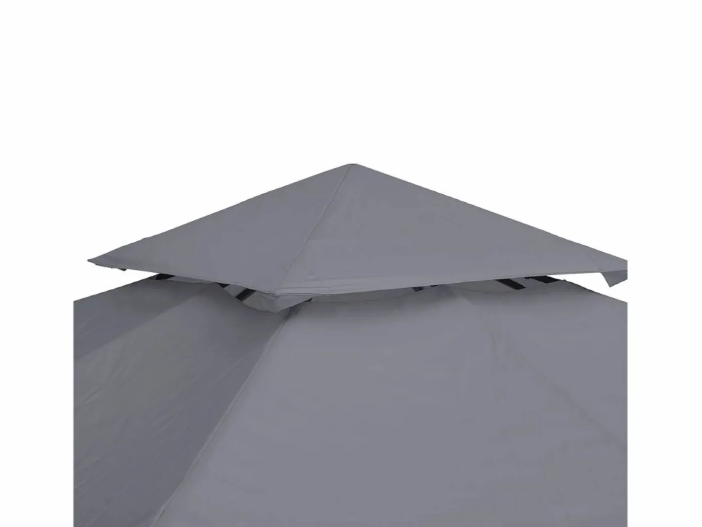 Techo de repuesto para pabellón metálico de 3x3m, poliéster, impermeable, oscuro (300x300x18 cm)^ New