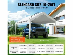 Cochera|Tejido de Avent SucceBuy de Repuesto para Abri D'Automóvil, 305 x 610 cm, , Lona Resistente para Cobertizo de Garaje, Impermeable y con Protección UV
