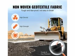 Tela Geotextil No Tejida SucceBuy de 6 x 50 Pies y 8 oz, para Cubrir el Suelo y Controlar las Malezas^ New