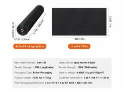 Tela geotextil no tejida SucceBuy, 100 x 50 m (4,43 oz) para control de malezas en el suelo Negro Outlet