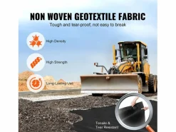 Invernadero De Jardín|Tela Geotextil No Tejida SucceBuy de 4 x 100 Pies y 8 oz, Barrera Contra Malezas para Cubrir el Suelo