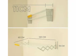 Tendedero Plegable Pared Wall V120 - Newlux^ Best