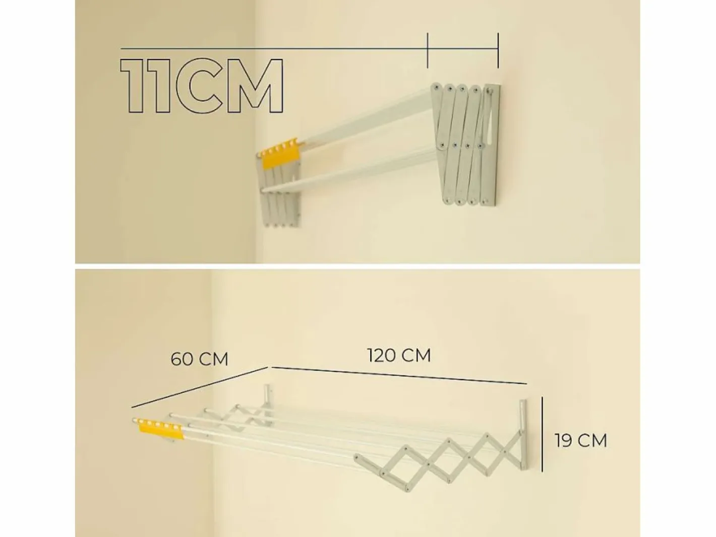 Tendedero Plegable Pared Wall V120 - Newlux^ Best