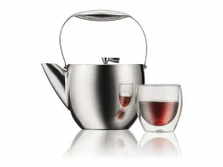 Bodum Presentación Y Servicio|Tetera Columbia de Vidrio 1,5 L - Diseño Elegante y Resistente al Calor