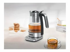 Tetera eléctrica Muse MS-320T 1,2L acero inoxidable con infusor, control de temperatura 80-100°C, apagado automático y función mantener caliente^ Best