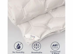 The White Stone Edredón de Invierno 155x200 cm 400 g | Fibra Soft cálida | Microfibra blanca Blanco Outlet