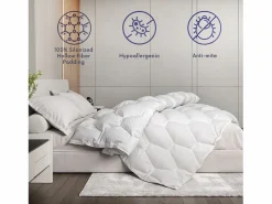 The White Stone Edredón de Verano 210x260 cm 150 g | Guata Soft | Microfibra blanca Blanco Best