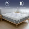 The White Stone Topper Cama Individual |Protector de Colchón Acolchado con Relleno de 1000 g/m² |Funda de Microfibra Transpirable con Gomas en las Esquinas |90x190 Sale