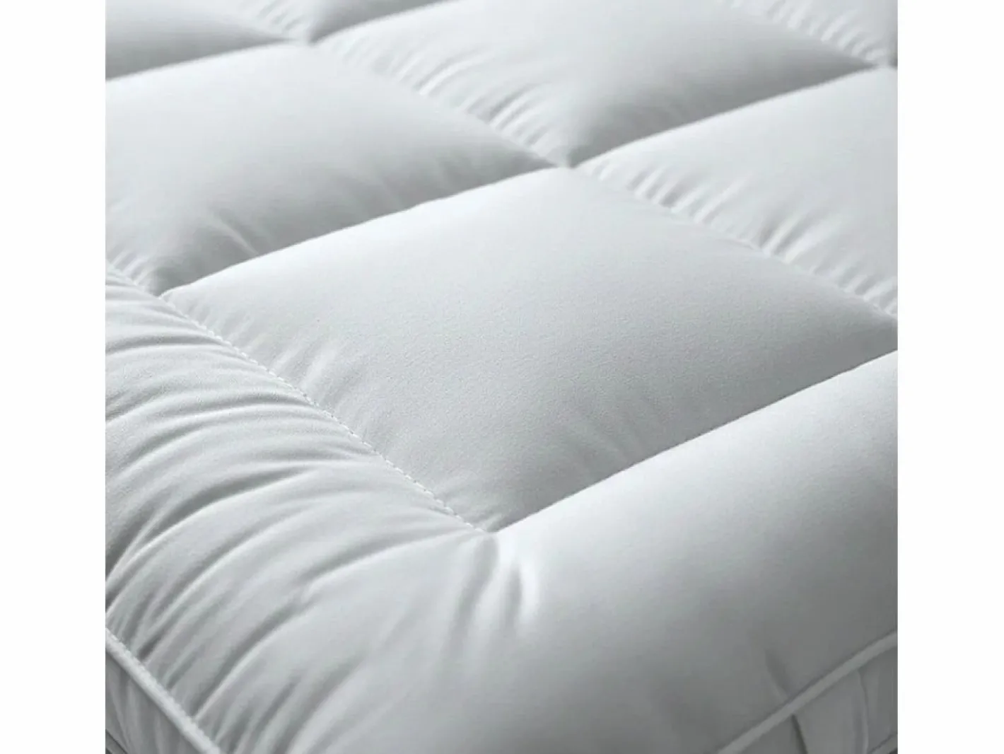 The White Stone Topper Cama Individual |Protector de Colchón Acolchado con Relleno de 1000 g/m² |Funda de Microfibra Transpirable con Gomas en las Esquinas |90x190 Sale