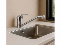 Essebagno Théo mezclador de fregadero cromado Plateado Hot