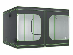Tienda de Cultivo SucceBuy Armario de Cultivo de 305 x 305 x 203 cm para Cultivo Hidropónico en Interior, con Ventana, Puerta y Bandeja Negro Hot