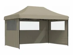 Tienda de fiesta plegable Pop-Up con 3 paredes laterales taupe ES479435^ Online