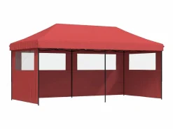 Tienda de fiesta plegable Pop-Up 3 paredes laterales burdeos ES617088^ Online
