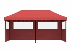 Tienda de fiesta plegable Pop-Up 3 paredes laterales burdeos ES617088^ Online
