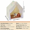 Cabaña Infantil|Tienda de Juego para Niños SucceBuy, 1 a 5 Años, Yurta, con Alfombra y Lámpara