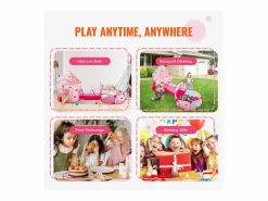 Tienda SucceBuy Conjunto de Tienda de Juego y Túnel Pop-Up para Niñas Princesa con Estuche de Transporte Best