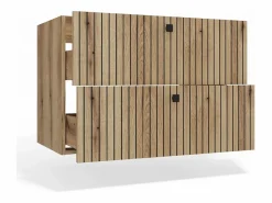 TIGO - mueble para lavabo roble con frente acanalado^TOPESHOP New