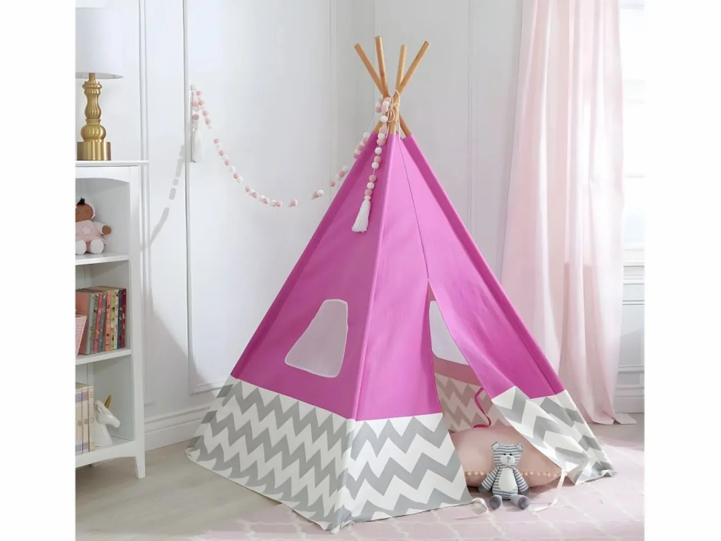 Kidkraft Cabaña Infantil|Tipi infantil de lona y bambú -