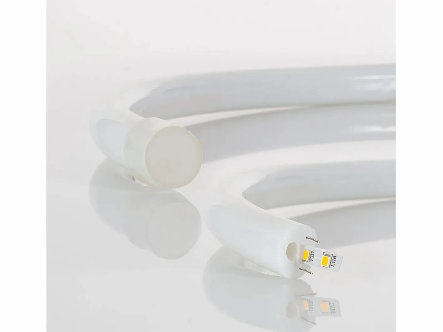 Ledkia Guirnalda Luminosa|Tira LED Neón Regulable 220V Amarillo Circular 360 9W/m Corte 100cm IP67 a Medida 10 m