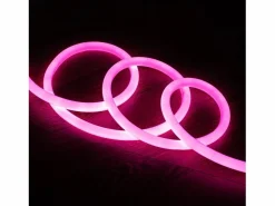 Ledkia Tira LED Neón Regulable 220V BOBINA 50m Rosa Circular 360 9W/m Corte 100cm IP67 Rosa Blanco Outlet