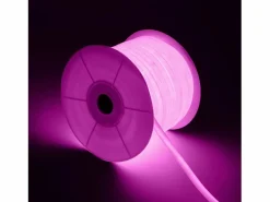 Ledkia Tira LED Neón Regulable 220V BOBINA 50m Rosa Circular 360 9W/m Corte 100cm IP67 Rosa Blanco Outlet