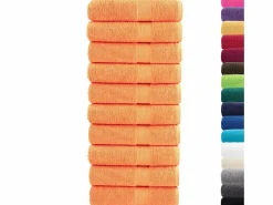 Toallas de baño 10 uds 100% algodón verde 100x150 cm 600 gsm ES146378 Naranja New