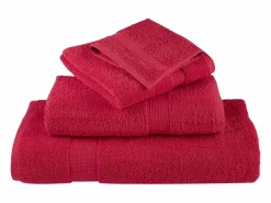 Toallas de baño 10 uds 100% algodón verde 100x150 cm 600 gsm ES909844 Rojo New