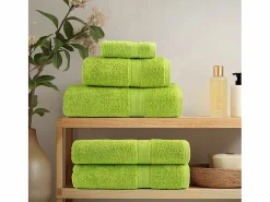 Toallas de baño 10 uds 100% algodón 100x150 cm 600 gsm ES599604^ Outlet