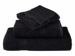 Toallas de baño 10 uds 100% algodón verde 100x150 cm 600 gsm ES604449 Negro Discount