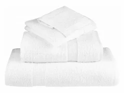 Toallas de baño 10 uds 100% algodón 100x150 cm 600 gsm ES955718 Blanco Clearance