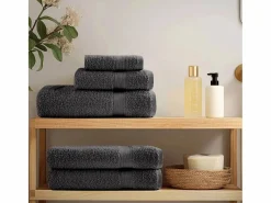 Textil De Baño|Textil De Baño|Toallas de baño 10 uds 100% algodón antracita 100x150 cm 600gsm ES427719