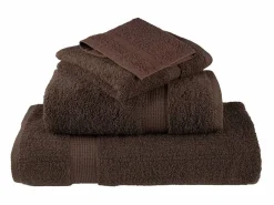 Toallas de baño 10 uds 100% algodón marrón 100x150 cm 600 gsm ES725528 Marru00f3n Clearance
