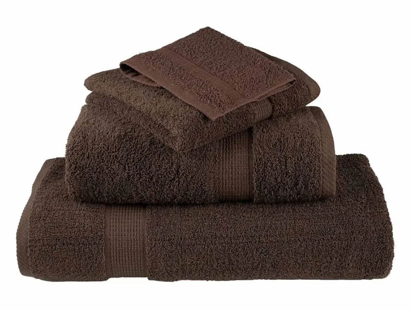 Toallas de baño 10 uds 100% algodón marrón 100x150 cm 600 gsm ES725528 Marru00f3n Clearance