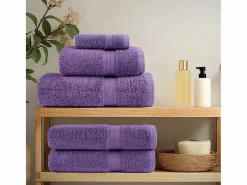 Toallas de baño 4 uds 100% algodón verde 100x150 cm 600 gsm ES344133 Violeta Best