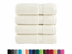 Toallas de baño 4 uds 100% algodón verde 100x150 cm 600 gsm ES488481^ Online